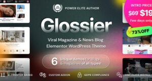 Glossier – WordPress-Vorlage für Nachrichten und virale Magazine