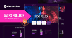 Jacks Pollock – Vape Elementor-Vorlagen-Kit