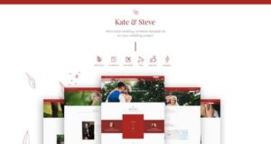 Kate & Steve – Elementor Pro-Vorlagen-Kit für Hochzeitseinladungen