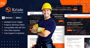 Kriate – Mehrzweck-WordPress-Layout für den Industriebau
