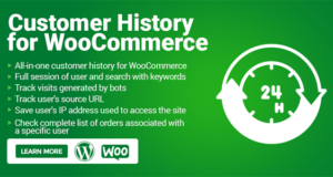 Kundenhistorie für WooCommerce – Benutzersitzung und Suchanfragen