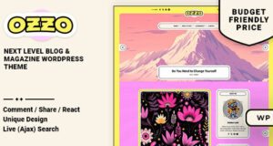 Ozzo – WordPress-Vorlage für Blogs und Zeitschriften