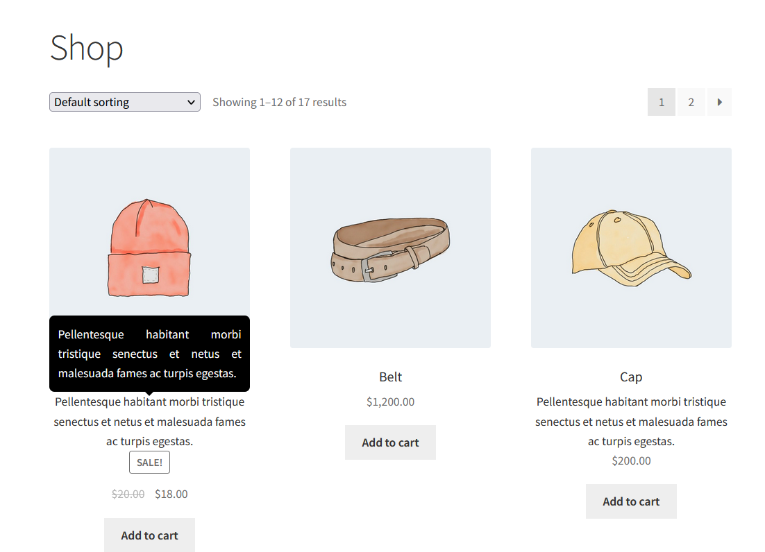 Produktbeschreibung des WooCommerce-Shops – 5
