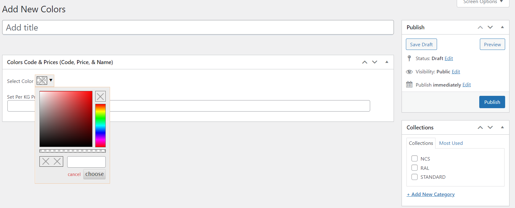 Benutzerdefinierte Farbvariante für WooCommerce – 2