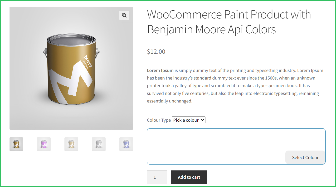 Benutzerdefinierte Farbfelder für WooCommerce
