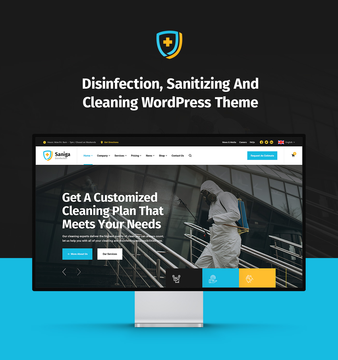 Saniga – Desinfizierendes und desinfizierendes WordPress-Theme – 4