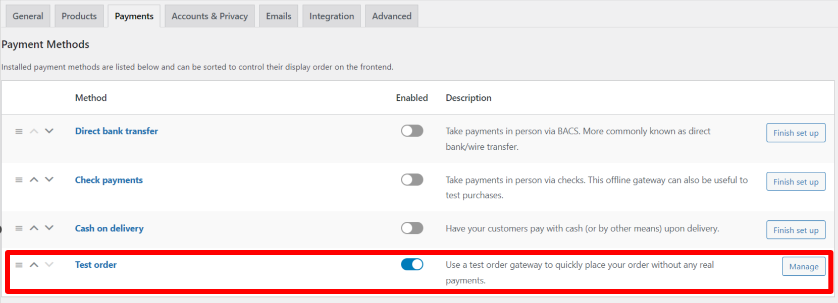 WooCommerce-Testbestellung – 3