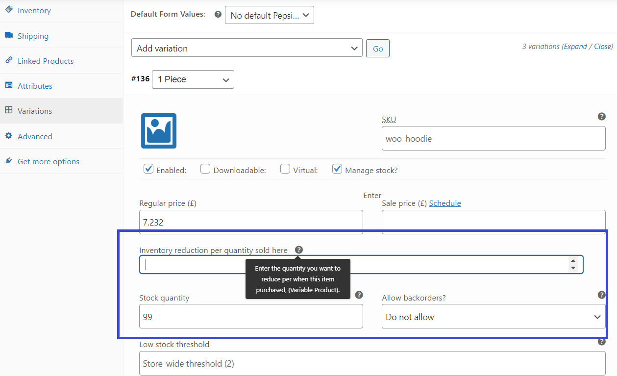 Benutzerdefinierte WooCommerce-Bestandsmengenreduzierung – 4