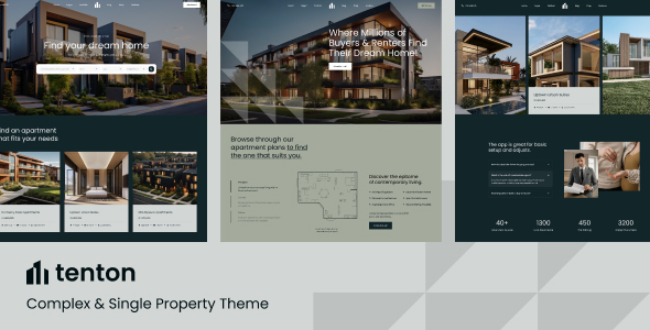 Tenton - Complex & Single WordPress Property Vorlage