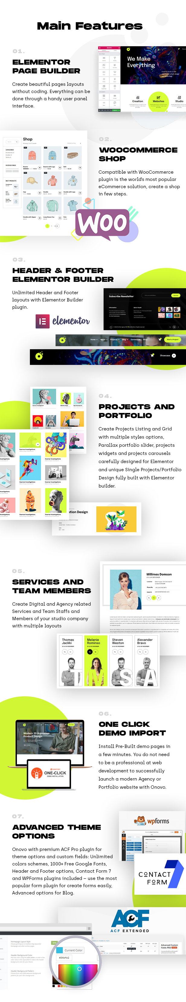 Onovo Portfolio Agency WordPress Theme – Beschreibung 4