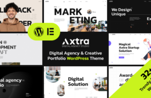 Axtra | Kreatives Portfolio-Thema für digitale Agenturen