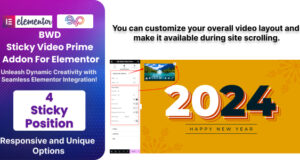 BWD Sticky Video Prime Addon für Elementor