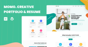 Momo Creative Portfolio & Resume Elementor Template Kit