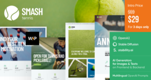 Smash – Tennis-WordPress-Vorlage