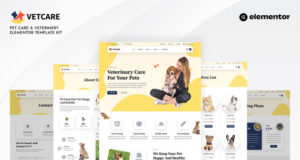 Vetcare – Elementor Pro-Vorlagenkit für Tierpflege und Veterinärmedizin