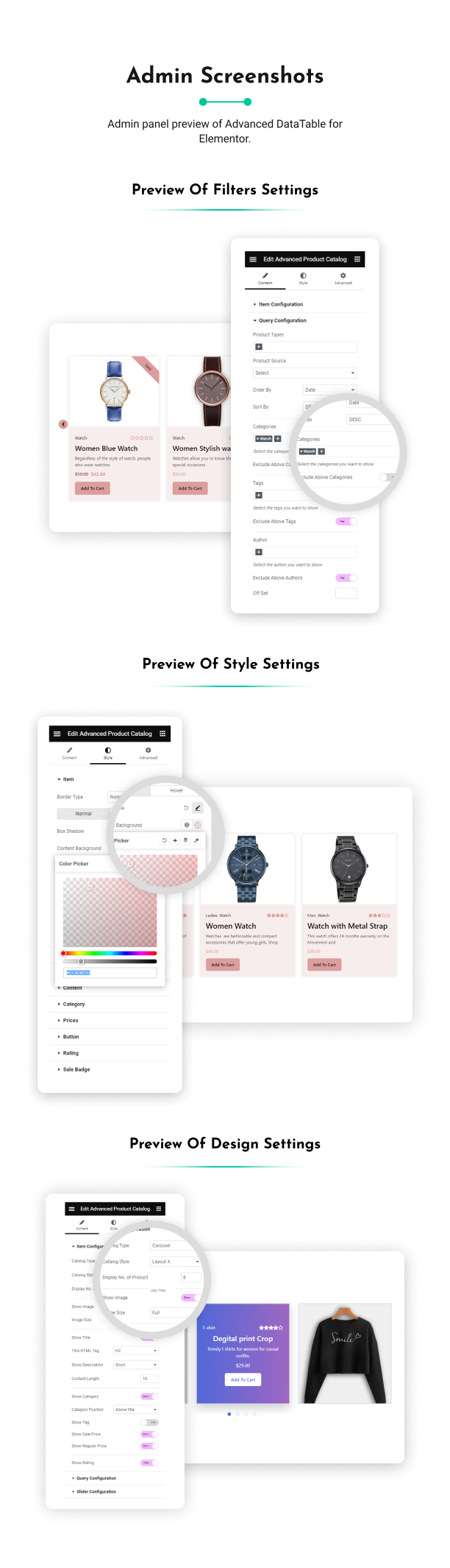 Admin-Screenshots – Erweiterter Produktkatalog für WooCommerce