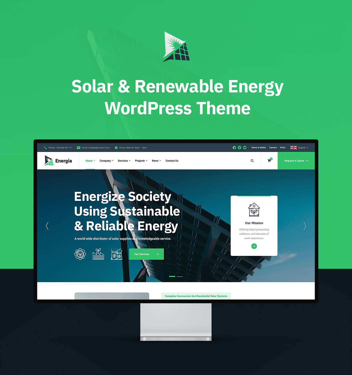 Energia – WordPress-Theme für erneuerbare Energien – 5