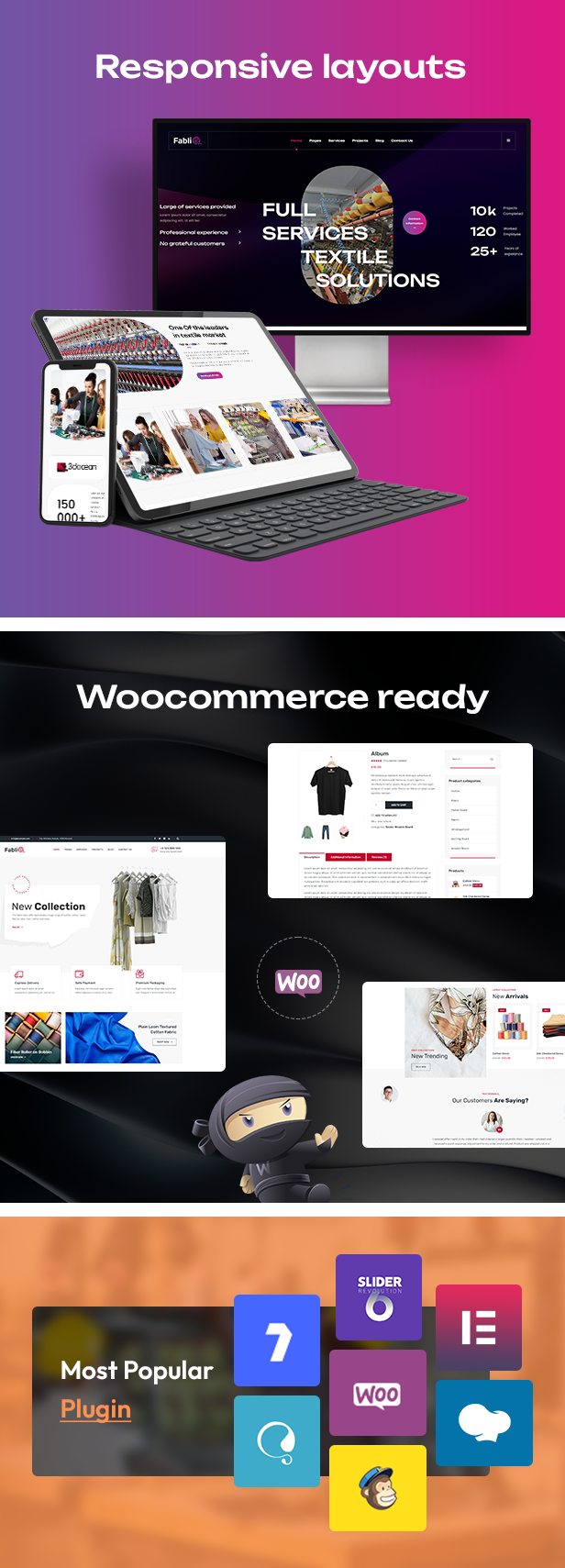 Fablio Textilindustrie & Fabrik WordPress-Theme