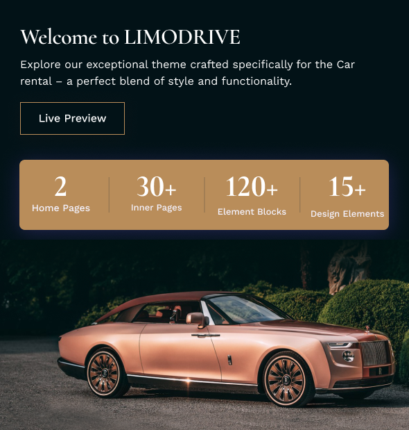 LimoDrive – Autovermietung und Limousinen-WordPress-Theme – 3