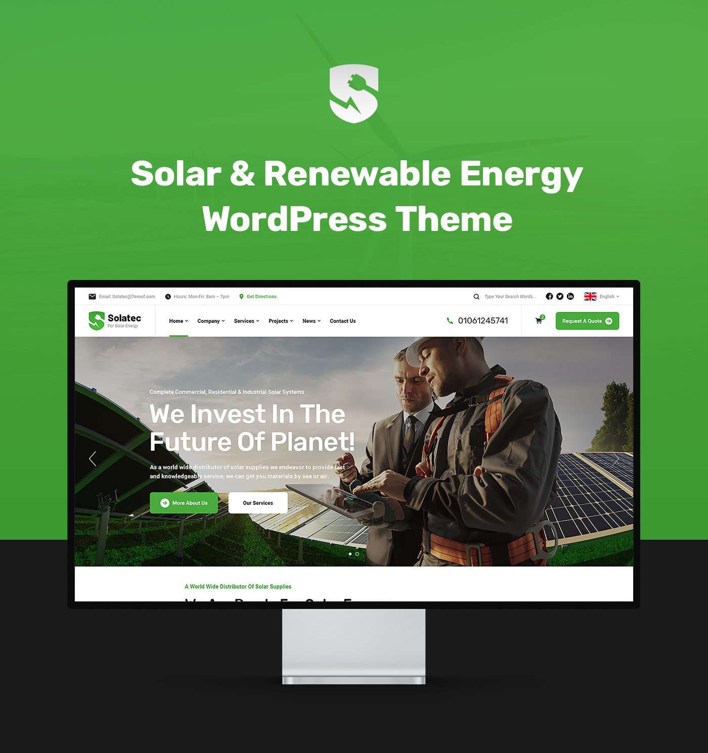 Solatec – Ökologie und Solarenergie WordPress-Theme – 1
