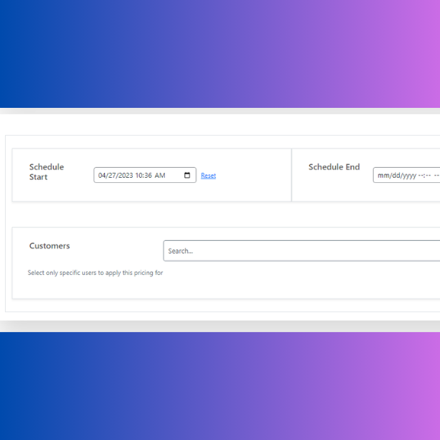 Woocommerce Advanced Pricing – Rabatt- und Mengenmuster-Plugin – Einschränkungsoptionen
