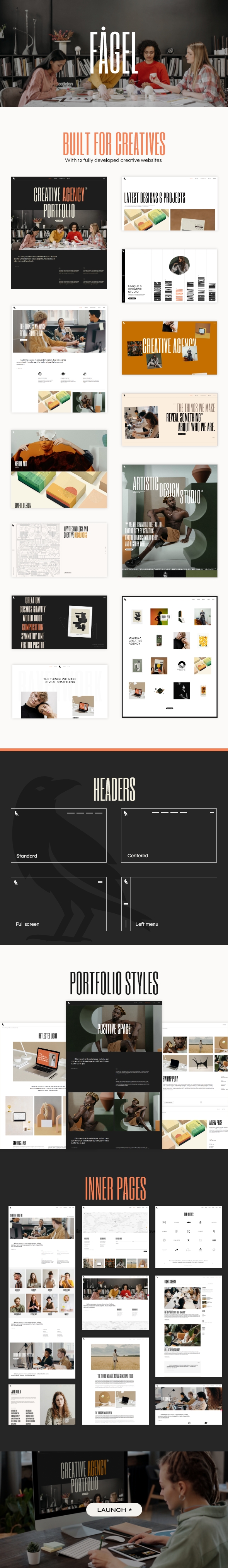 Fågel – Kreativagentur und Portfolio-Thema – 2