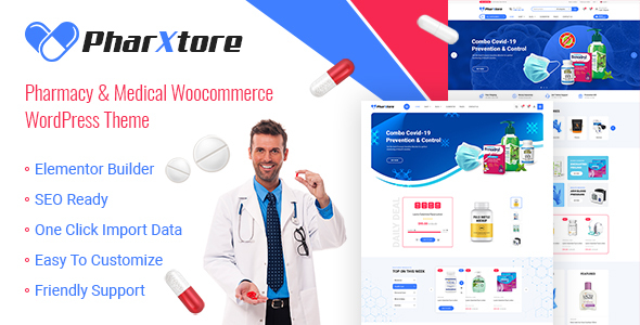 Pharxtore – Woocommerce-WordPress-Layout für Pharmazie und Medizin