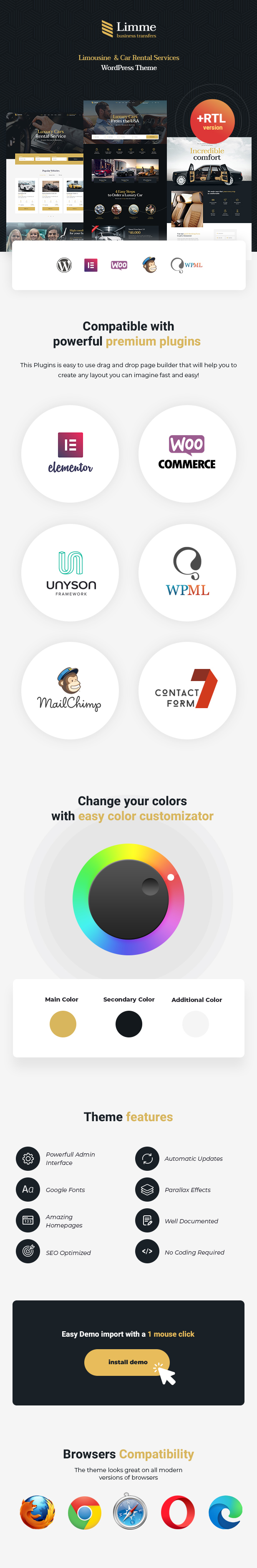 Limme – Limousinentransfers & Autohändler WordPress Theme + RTL – 4