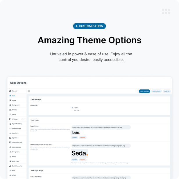 Seda – Minimales WordPress-Theme für Nachrichten/Magazine mit dunklem Modus