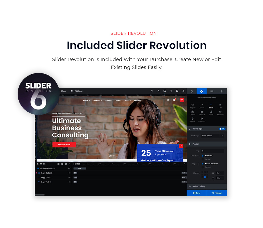 Inklusive Slider Revolution