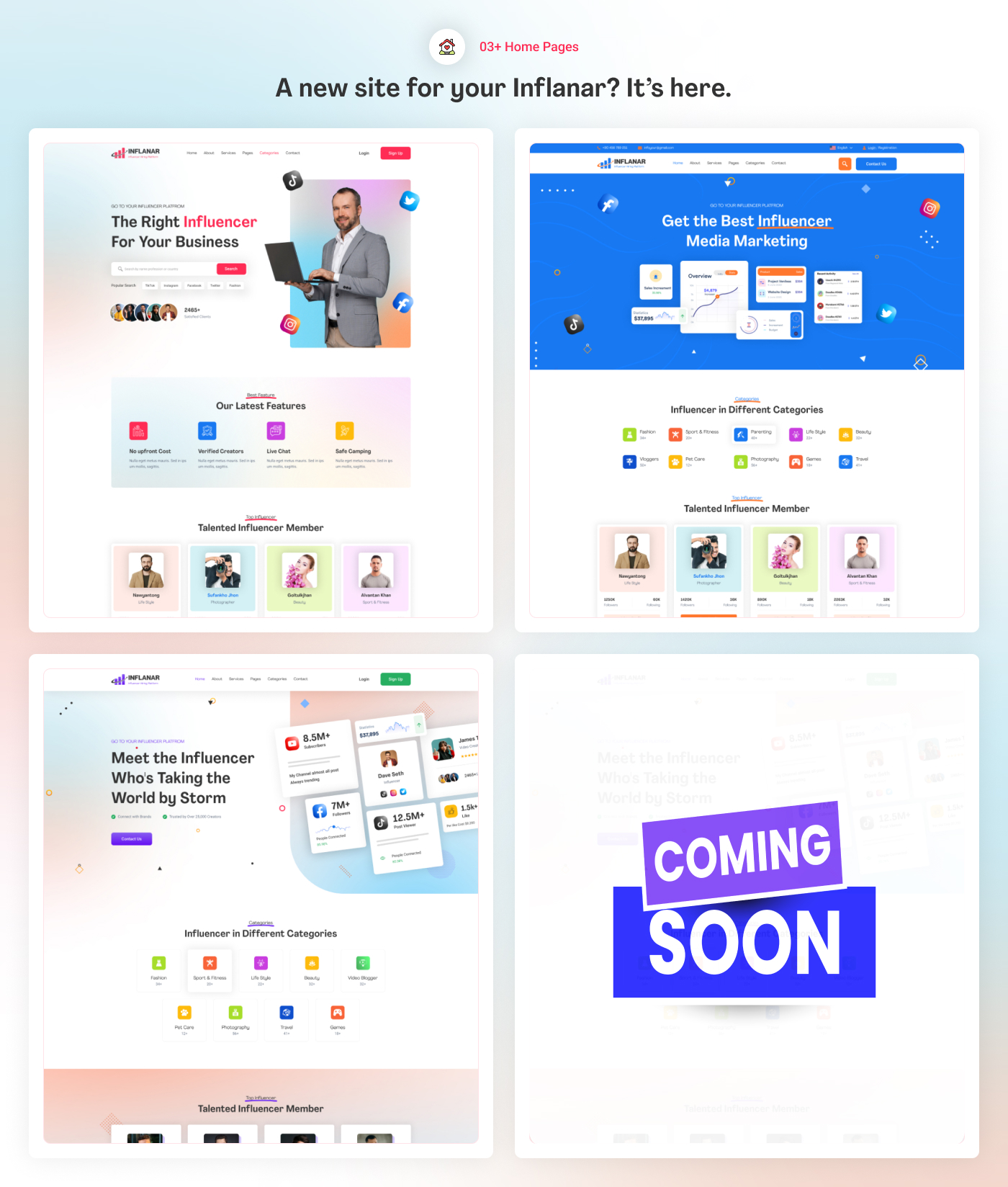 Inflanar – WordPress-Theme für den Influencer-Marktplatz – 2