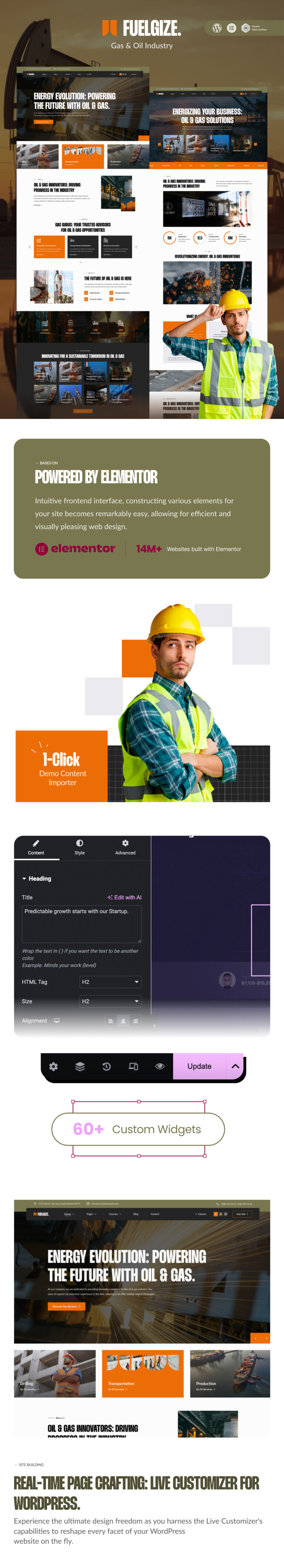 Fuelgize – WordPress-Vorlage für die Öl- und Gasindustrie