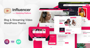 Influencer – Persönliches Blog- und Streaming-Video-WordPress-Layout