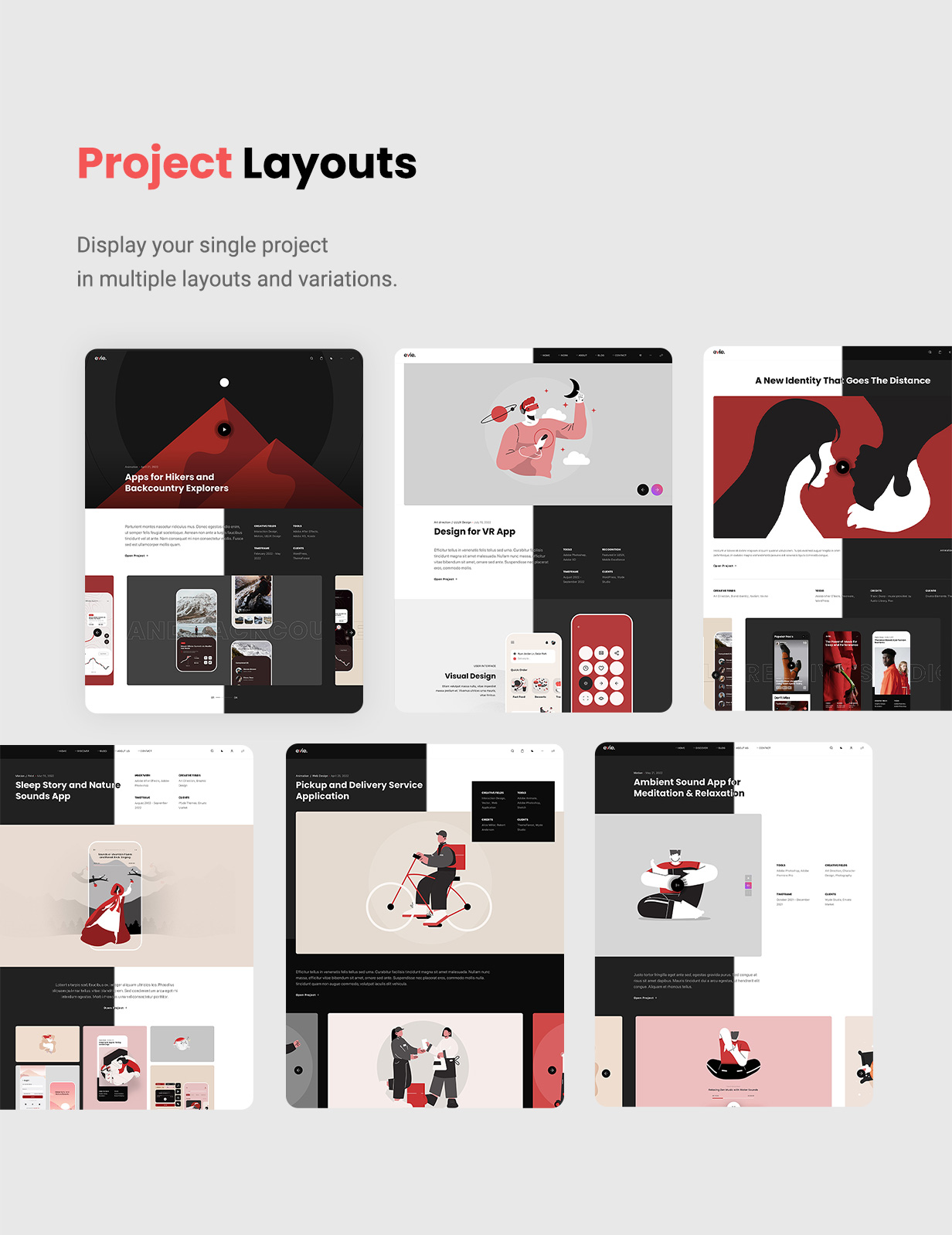 Evie – Projektlayouts