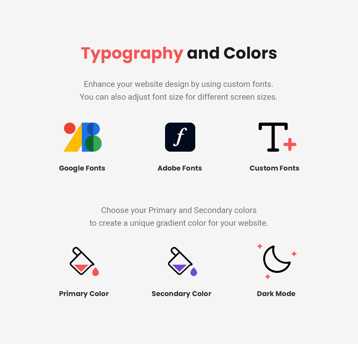 Evie – Typografie und Farben