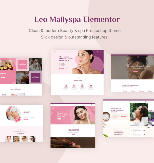   Leo Mailyspa Elementor – Prestashop 8.x Theme für jede Beauty Spa-Website