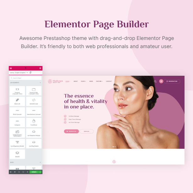 Benutzerfreundlicher Elementor Page Builder