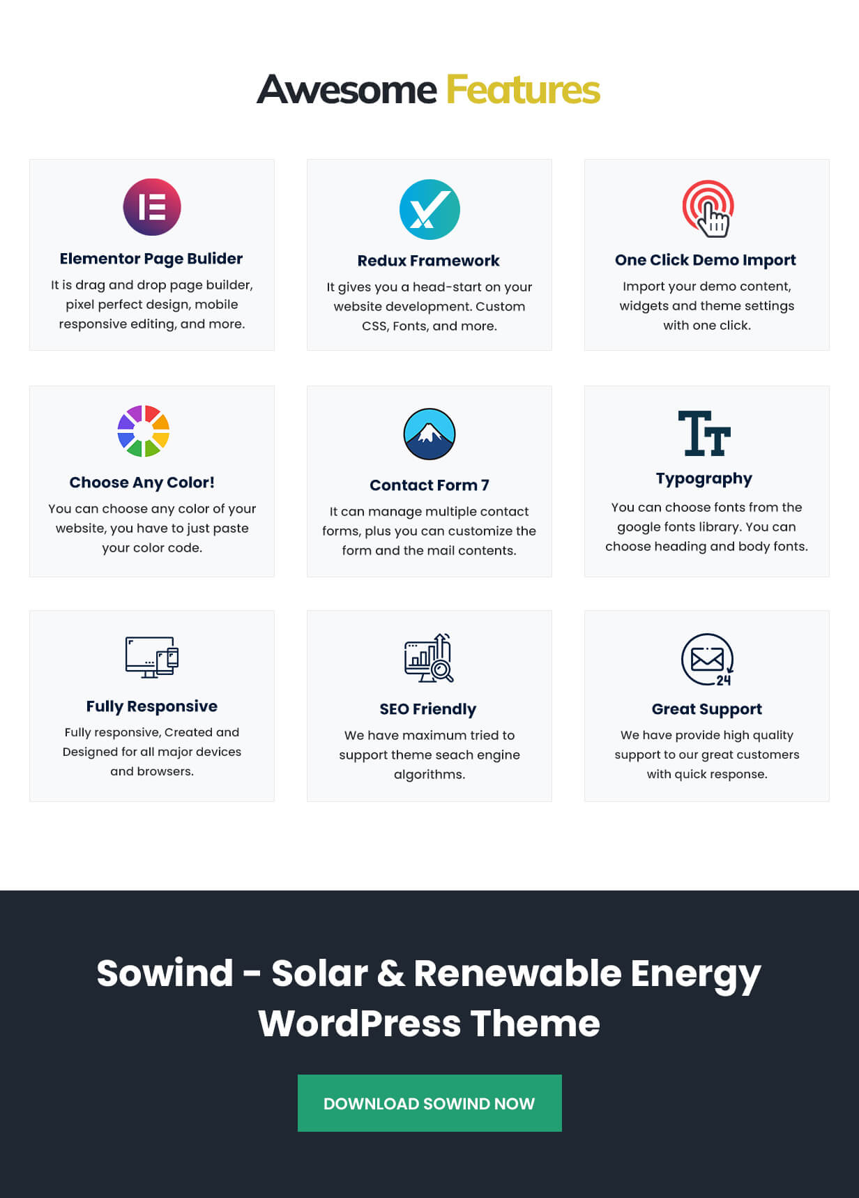 WordPress-Theme für Solar- und erneuerbare Energien