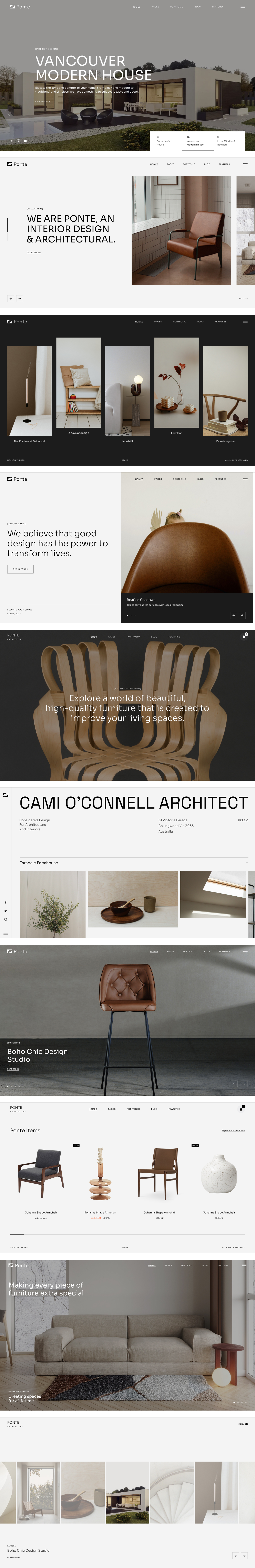 Ponte - Interior Design & Furniture WordPress Theme