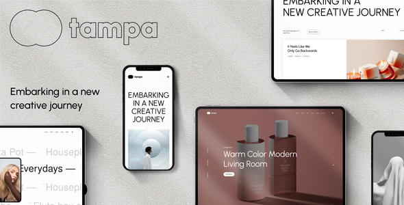 Tampa - Minimal & Modern Portfolio WordPress Vorlage