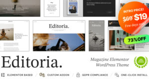 Editoria – Virales WordPress-Template für Zeitschriften und Zeitungen