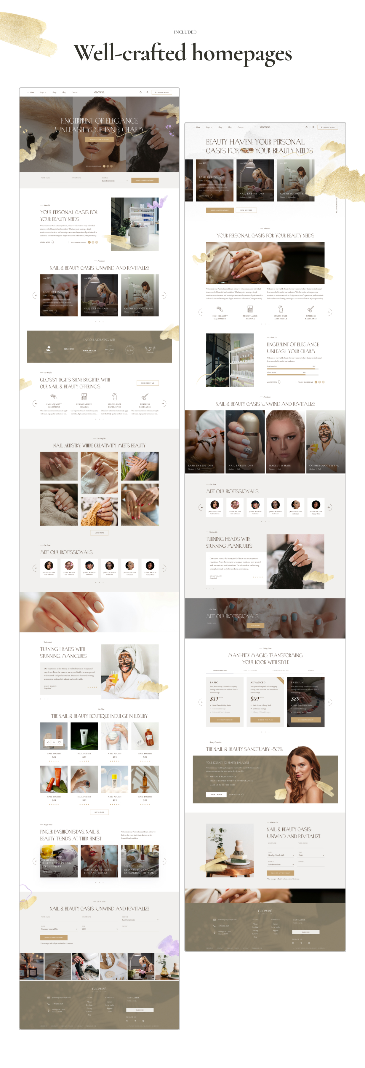 Glowbe – Nagel- und Schönheitssalon-WordPress-Theme – 2