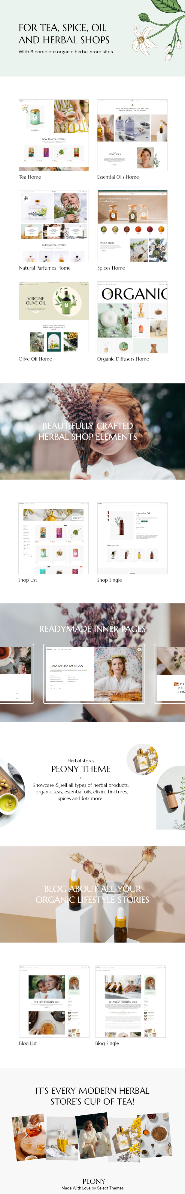 Pfingstrose – Bio-Tee- und Kräutershop-WordPress-Theme – 1