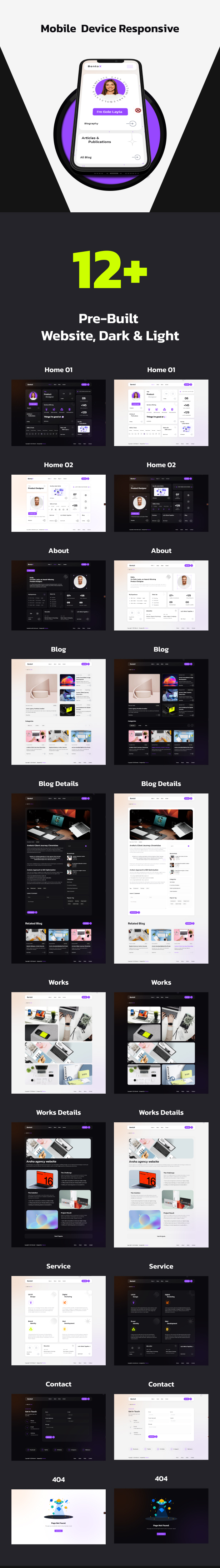 Bentox – Persönliches Portfolio-WordPress-Template - Agentur zweigelb