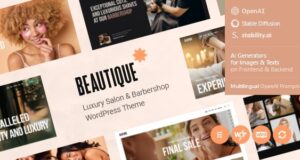 Beautique – Luxus-Salon und Barbershop WordPress-Layout