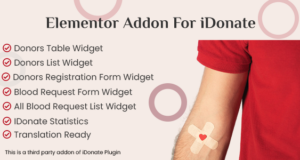 Elementor-Addon für IDonatePro – Blutspende, Blutspende und Spenderverwaltung