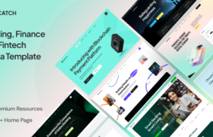 Fincatch – Figma-Vorlage für Banken, Finanzen und Fintech