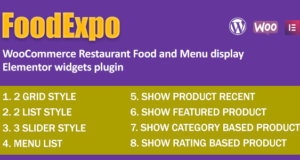FoodExpo – WooCommerce Restaurant Food Menu-Anzeige Elementor-Widgets-Plugin