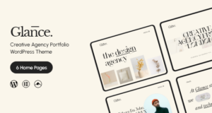 Glance – WordPress-Vorlage für das Portfolio der Kreativagentur