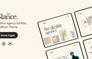 Glance – WordPress-Vorlage für das Portfolio der Kreativagentur